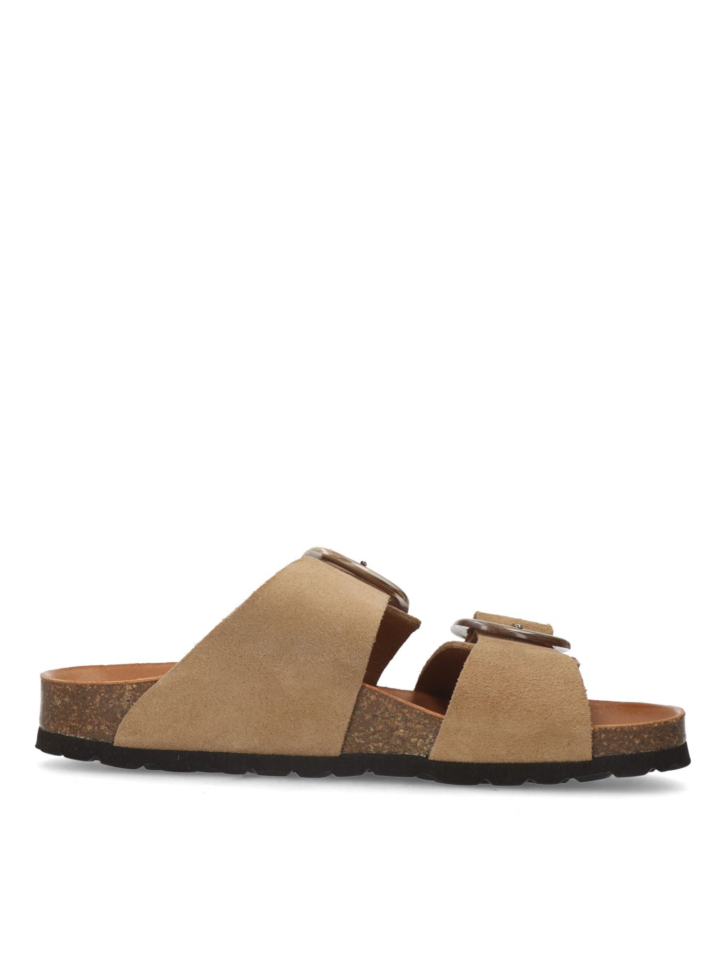 MANFIELD Pantolette in Beige