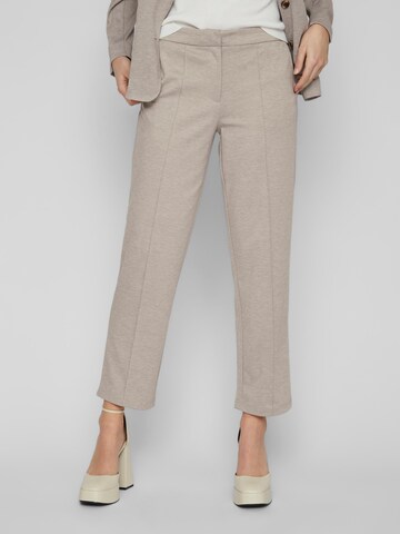 VILA Loose fit Pleated Pants 'Amiri' in Beige: front