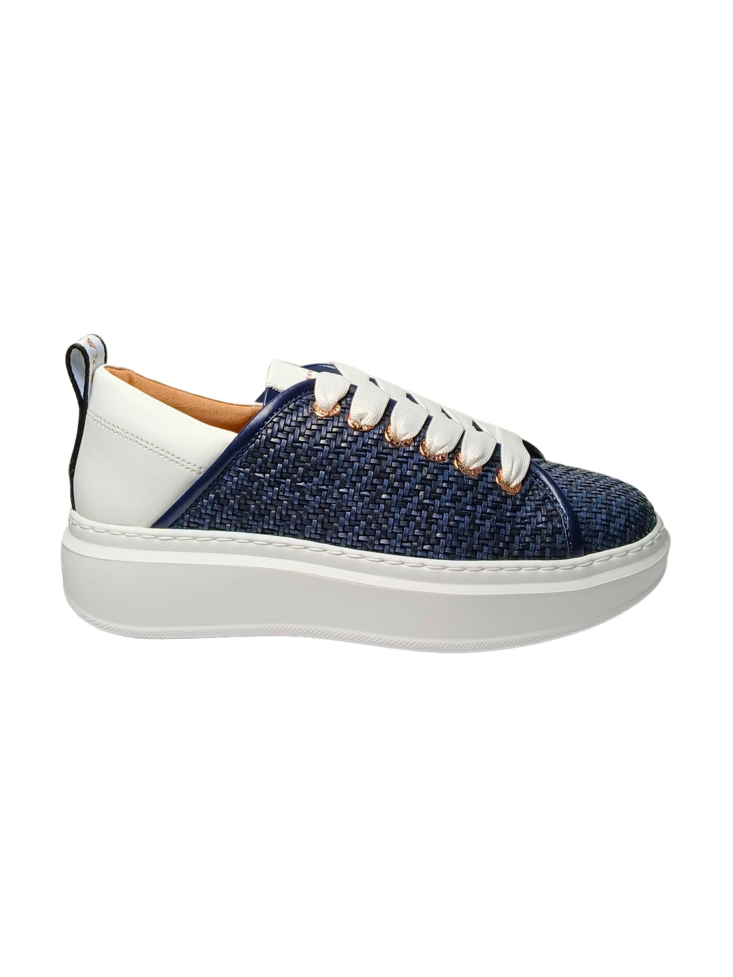 Scarpa stringata di Alexander Smith in blu: frontale