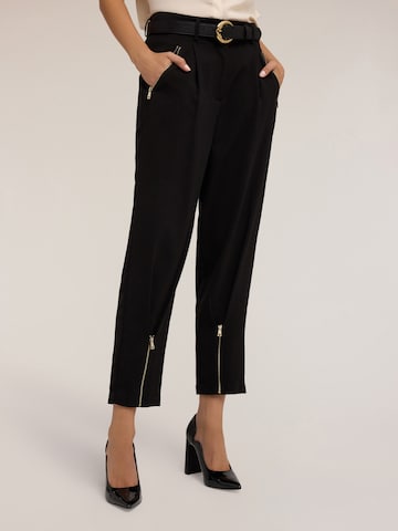 MOTIVI Loosefit Broek in Zwart: voorkant