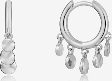 ANIA HAIE Earrings 'Disc Huggie Hoop  ' in Silver: front