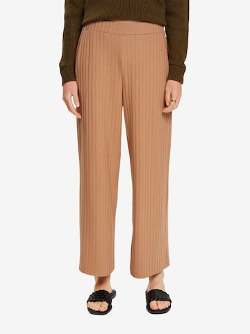 Wide Leg Pantalon ESPRIT en marron : devant