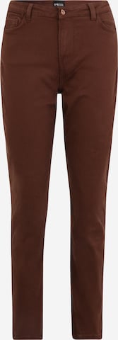 PIECES regular Jeans 'KESIA' i brun: forside
