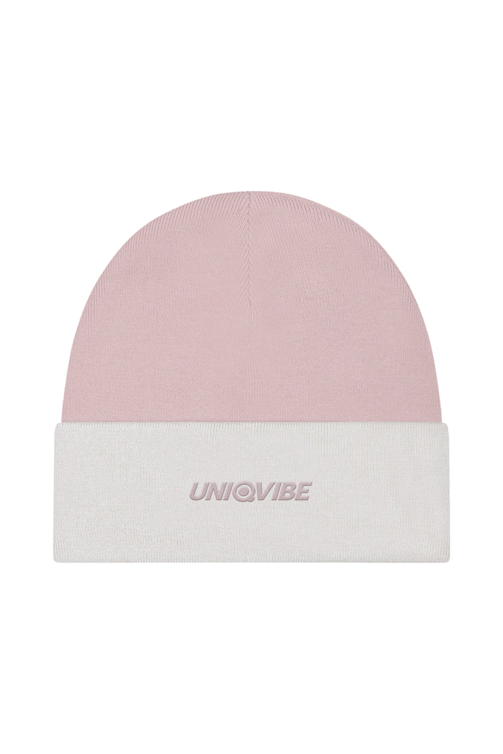 UNIQVIBE Mütze in pink / weiß, Produktansicht