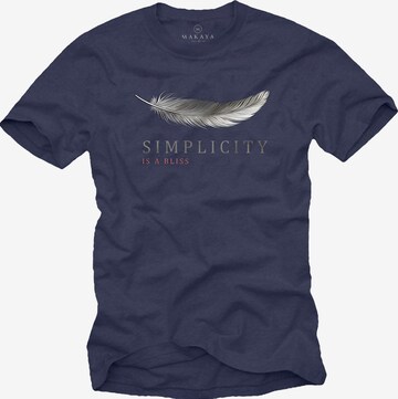 MAKAYA Shirt 'Feder' in Blue: front