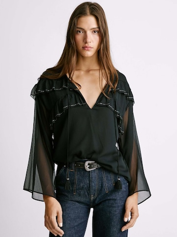 Pepe Jeans Bluse in Schwarz: Vorderseite