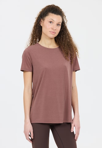 Athlecia Functioneel shirt 'LIZZY' in Bruin: voorkant