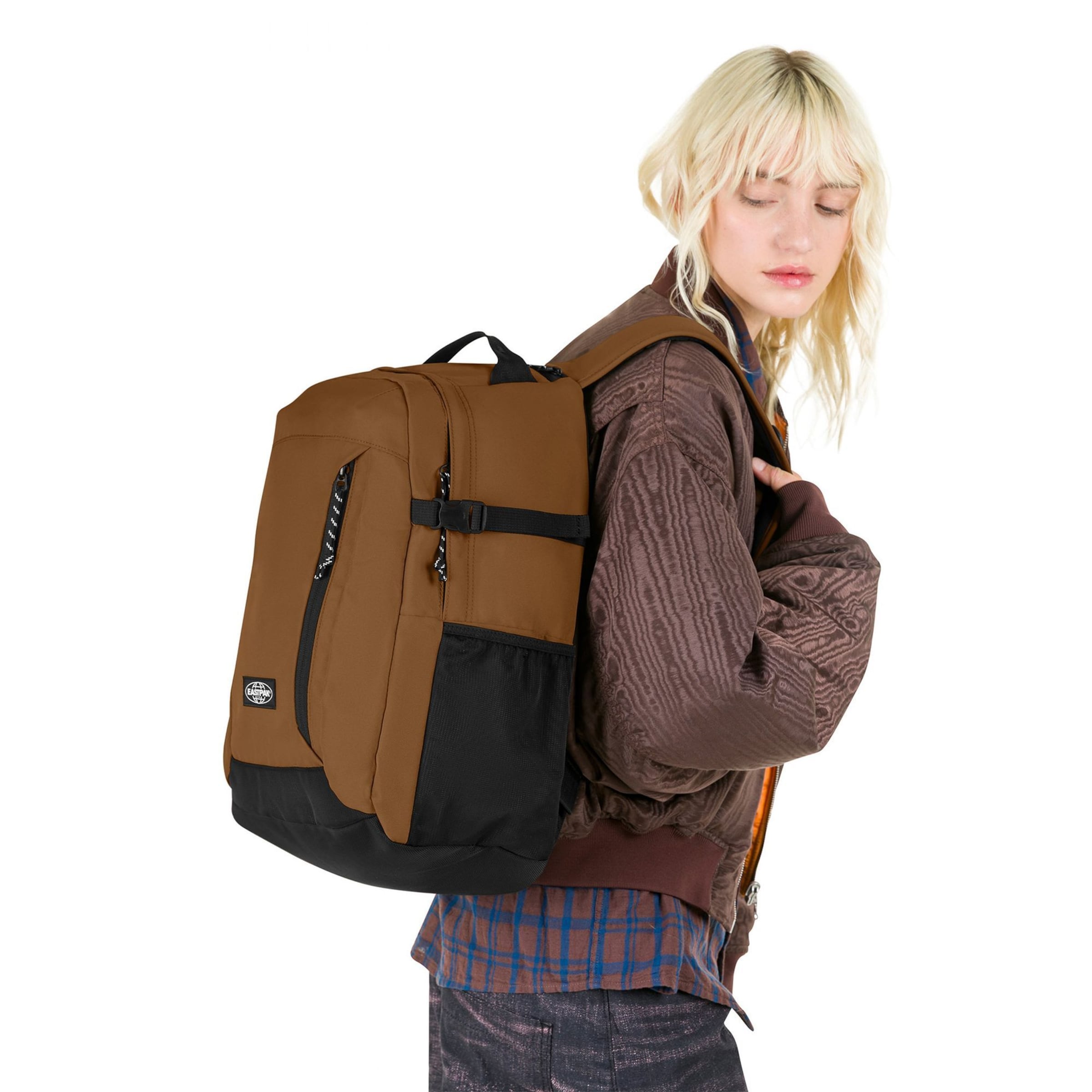 EASTPAK Backpack in Brown: front