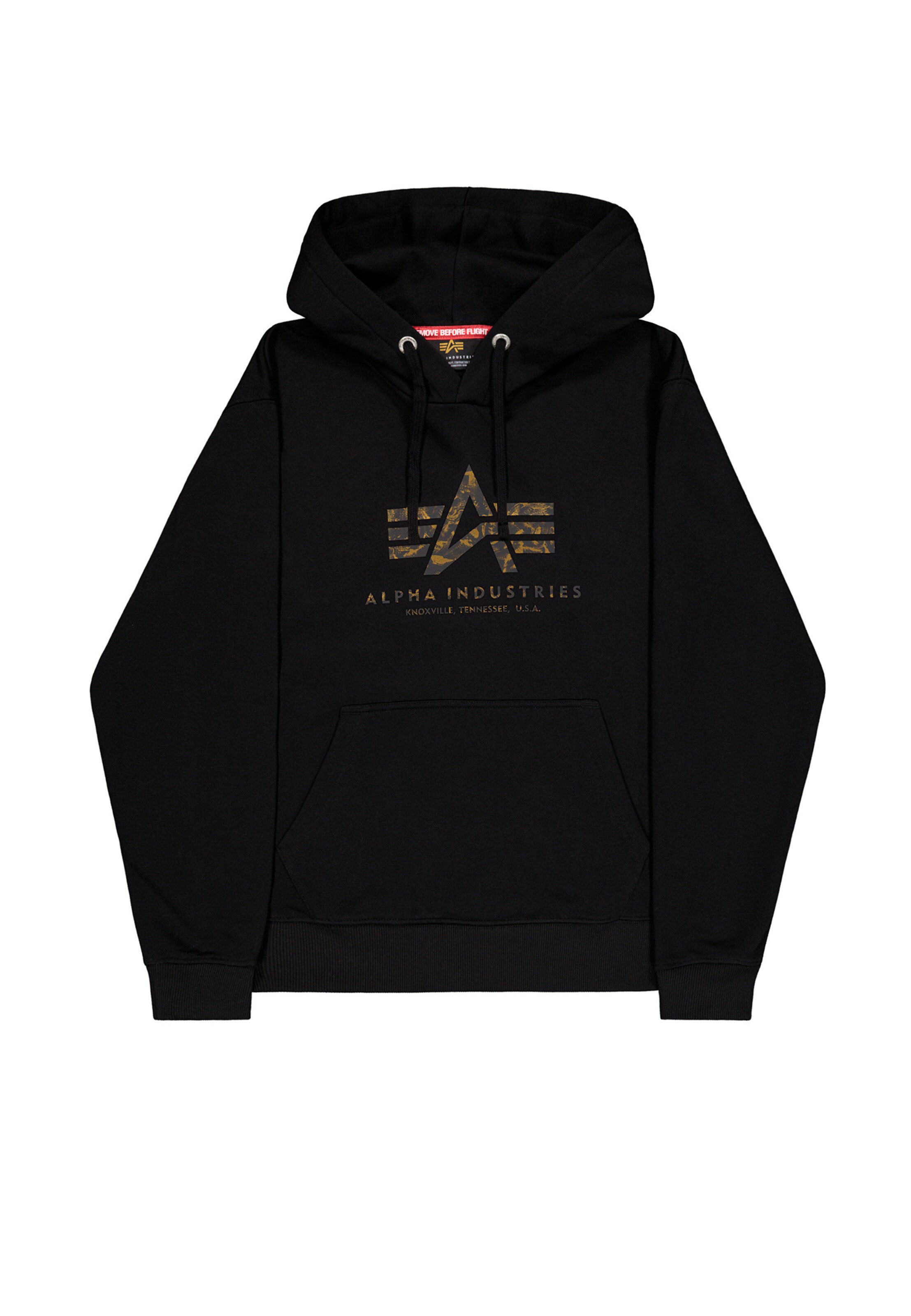 ALPHA INDUSTRIES Mikina - Čierna: predná strana