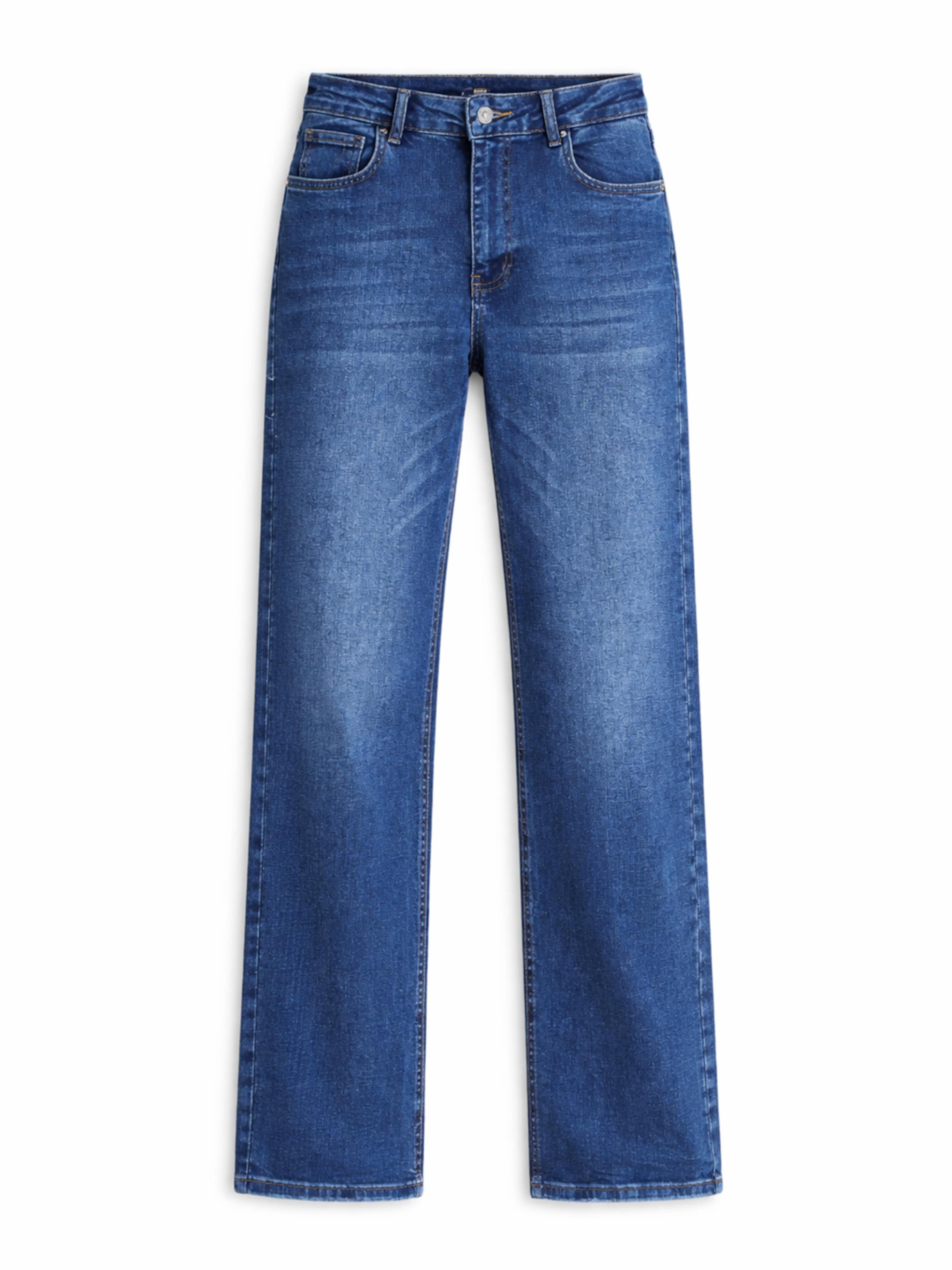 IT'S BASIC Regular Jeans 'Straight Mid Rise Jeans' in Blue: front
