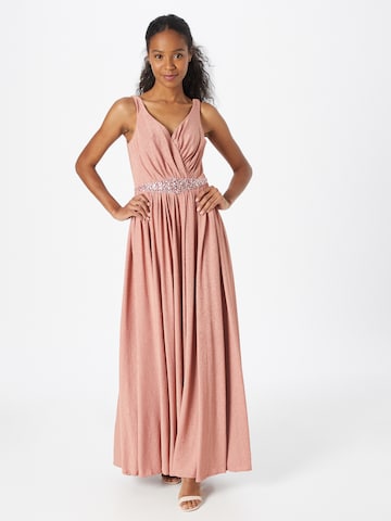 Unique Evening Dress in Pink: front