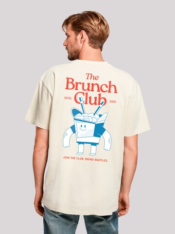 T-Shirt 'The Brunch Club' F4NT4STIC en beige