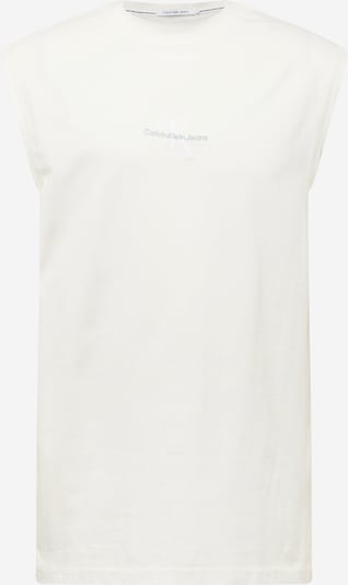 Marškinėliai iš Calvin Klein Jeans, spalva – pilka / balta, Prekių apžvalga