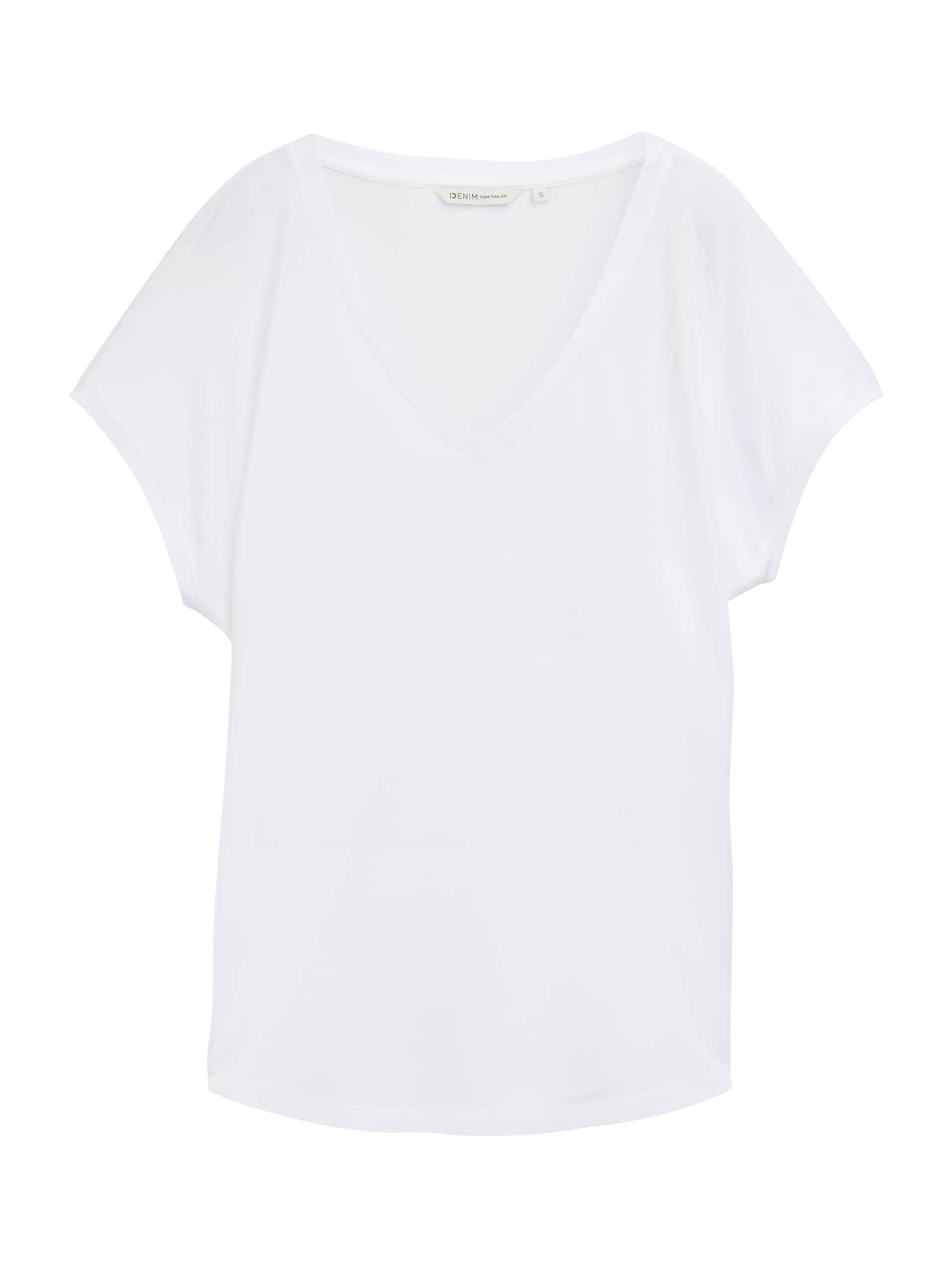 TOM TAILOR DENIM Shirt in Wit: voorkant