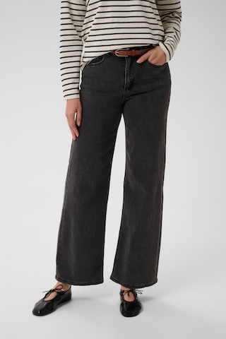 Wide Leg Jean 'Andrea ' Kaffe en gris : devant