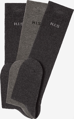 Chaussettes montantes ROGO en gris : devant