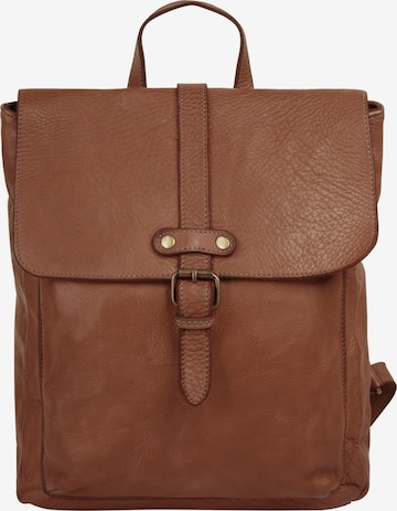 Samantha Look Backpack in Brown: front
