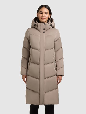 khujo Wintermantel 'Ainu 2' in Beige: voorkant