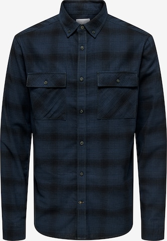 Only & Sons Hemd 'ONSMATT' in Blau: Vorderseite