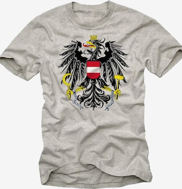 MAKAYA Shirt 'AT-Adler groß' in Grey: front