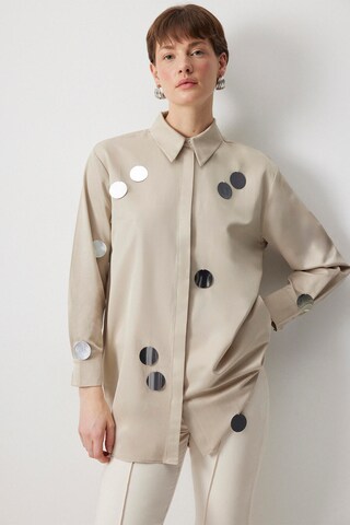 Touche Prive Blouse in Grijs: voorkant
