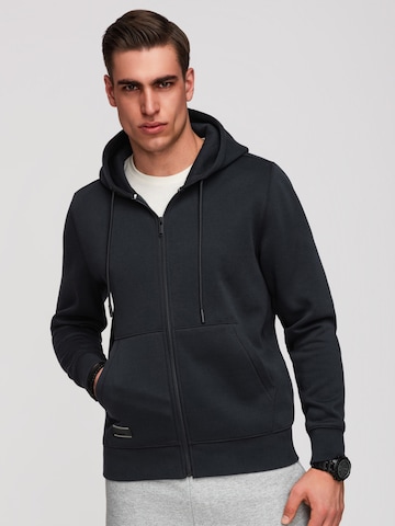 Veste de survêtement Ombre en noir : devant