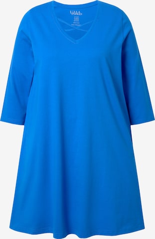 T-shirt Ulla Popken en bleu : devant