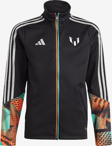 ADIDAS PERFORMANCE Athletic Jacket 'Messi ' in Black: front