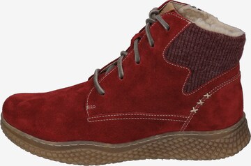 JOSEF SEIBEL Lace-Up Ankle Boots 'Amelie' in Red: front