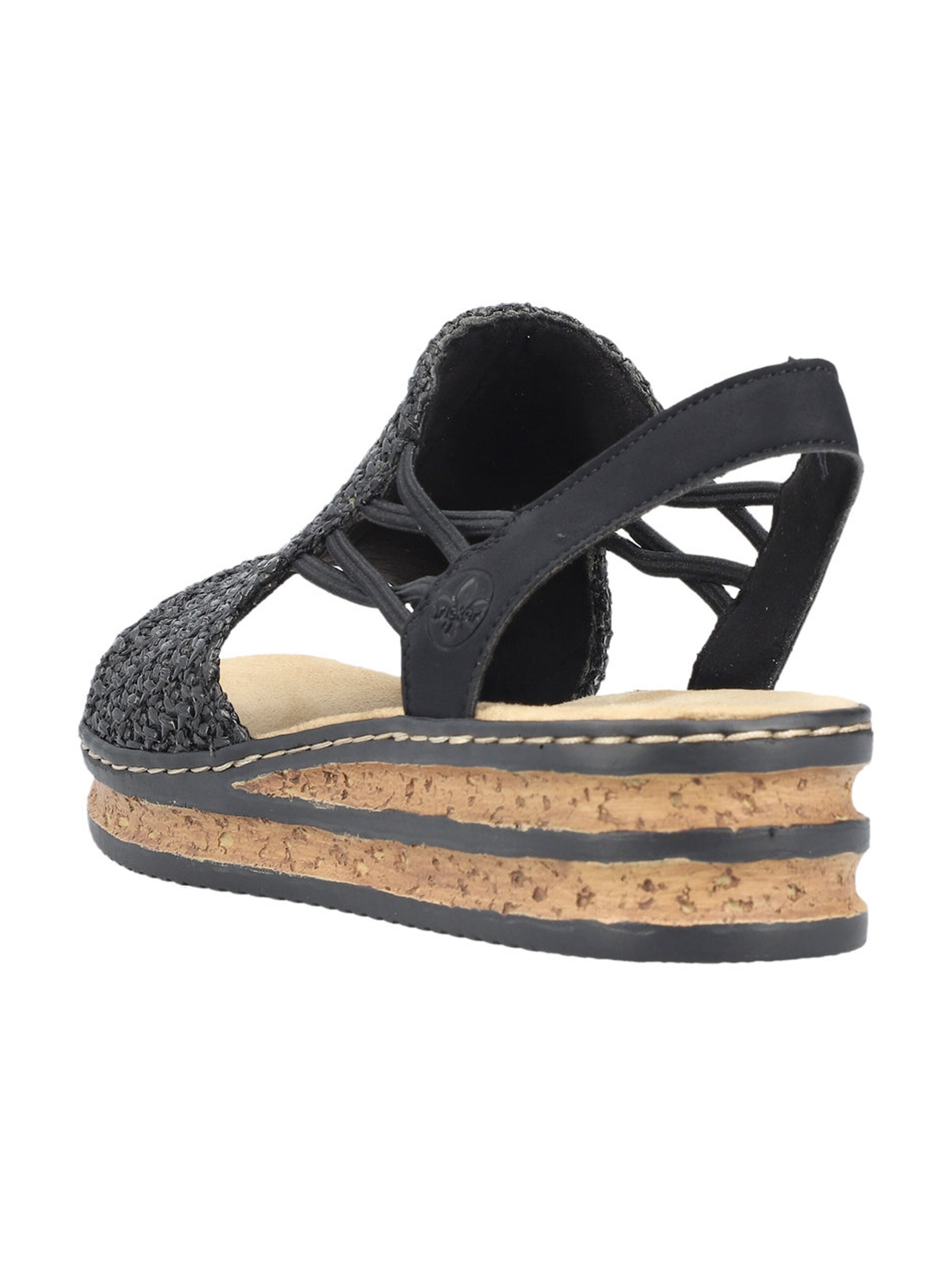 melns Rieker Sandales