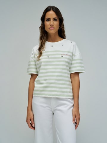 T-shirt Salsa Jeans en vert : devant