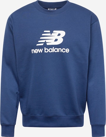 Sweat-shirt new balance en bleu : devant