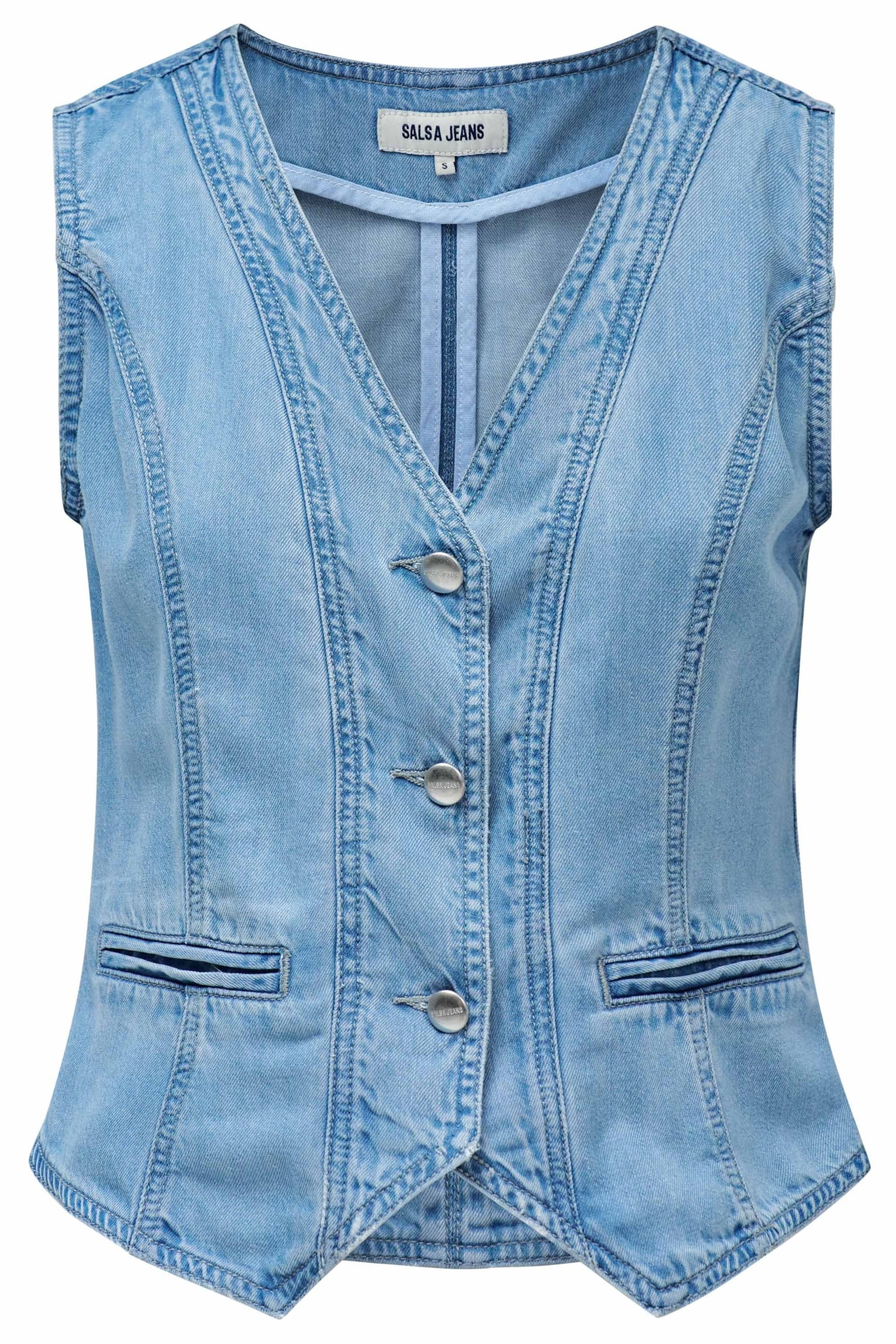 Salsa Jeans Top in Blauw: voorkant
