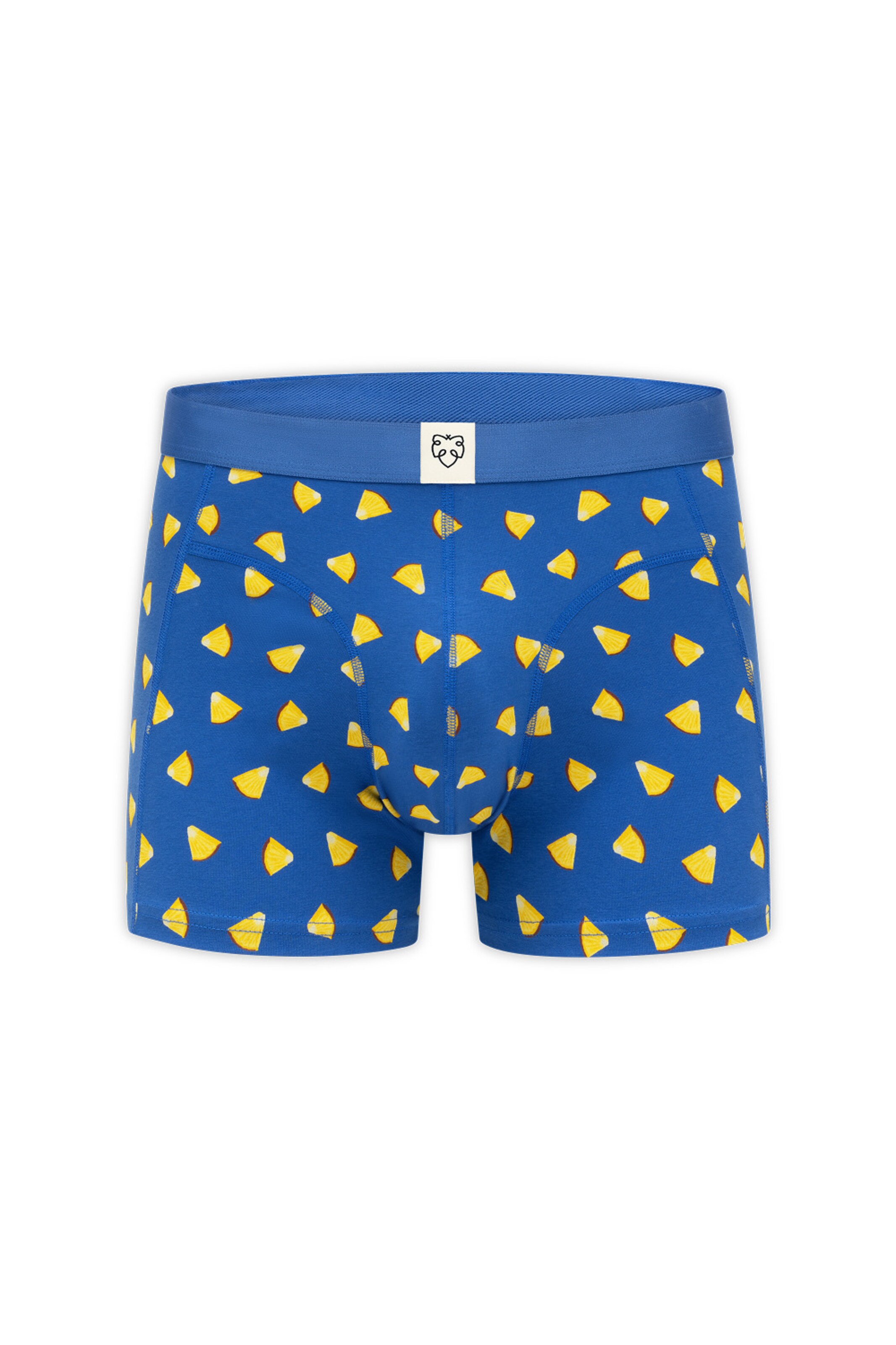 A-dam Boxershorts  'Blue Pineapple Juice' in Blau: Vorderseite