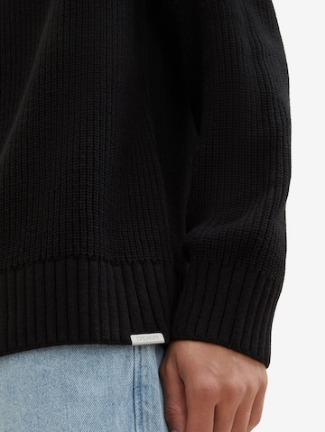 TOM TAILOR DENIM Sweater in Black