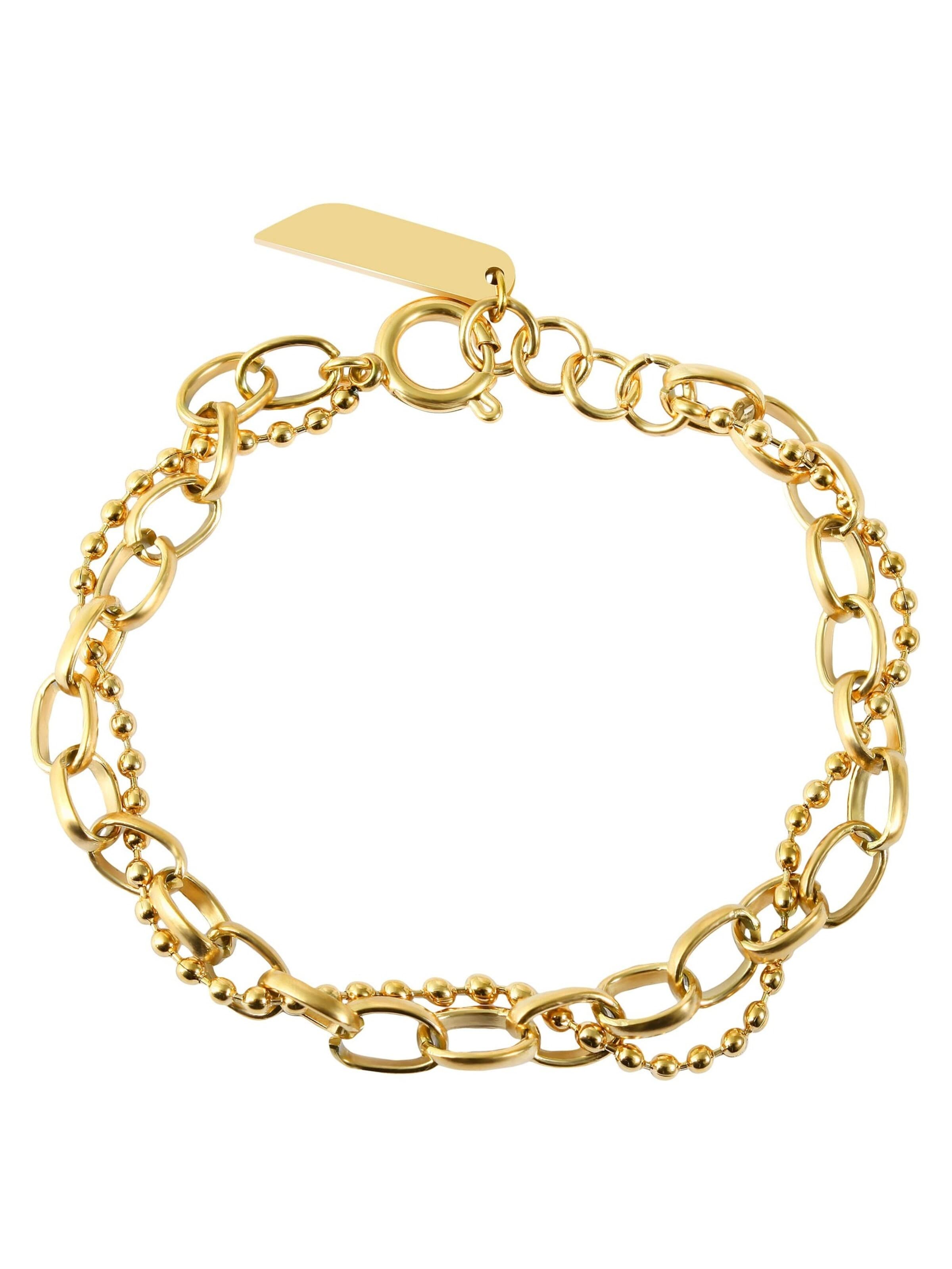 Akzent Bracelet 'Caja' in Gold: front