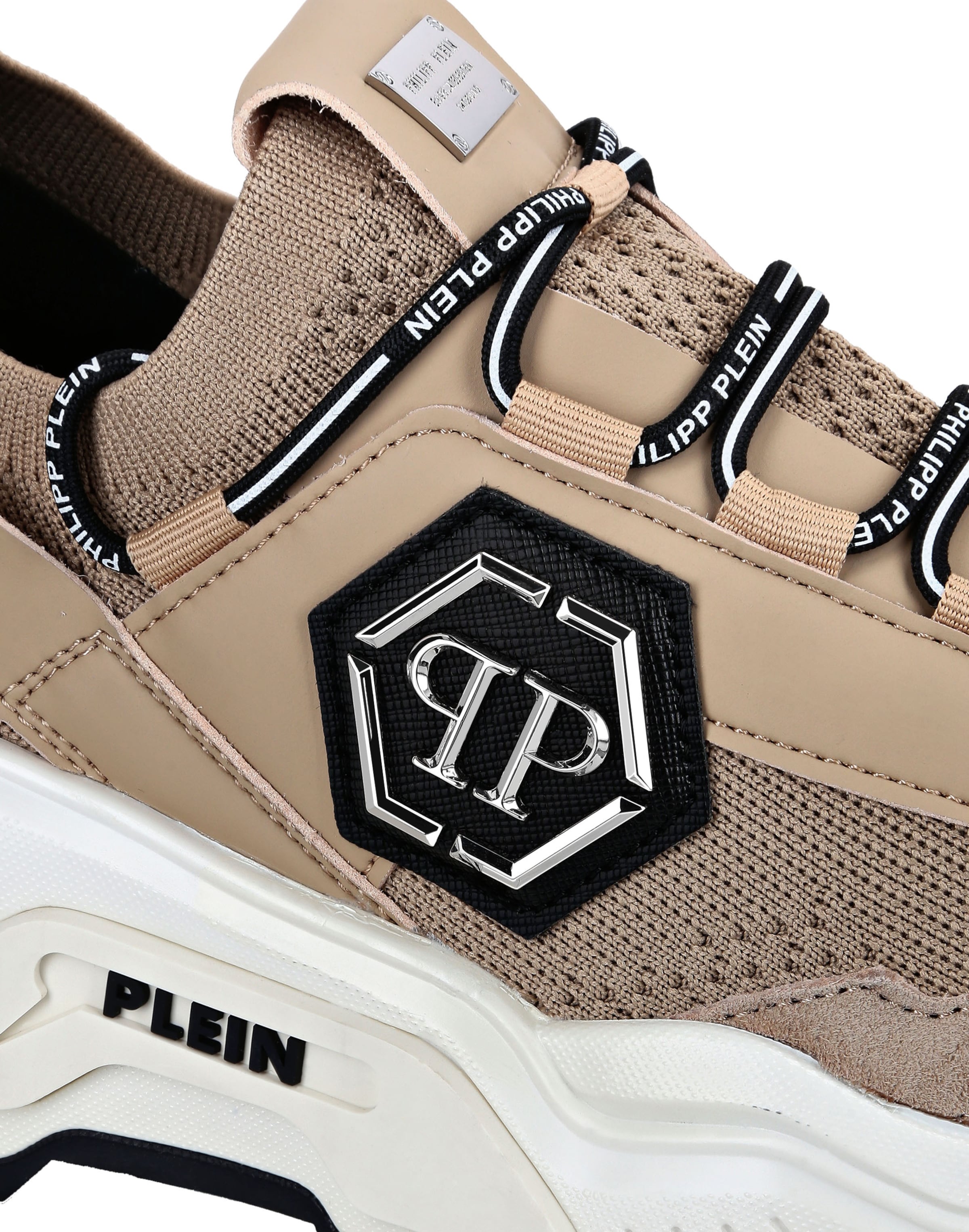 Sneaker bassa ' Predator ' di Philipp Plein in beige