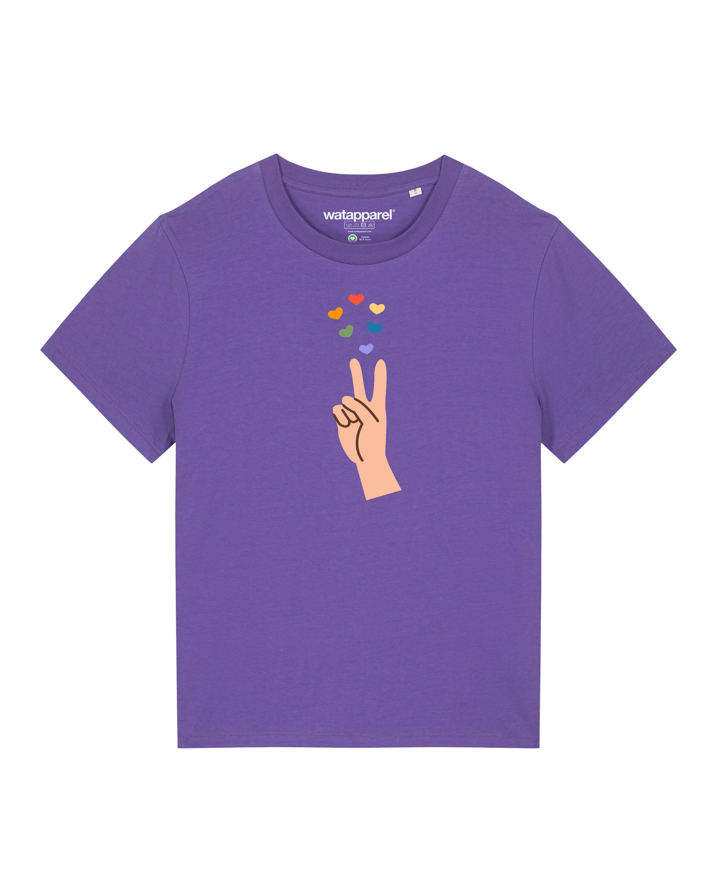 Watapparel T-Shirt 'Spread Love' in Lila: Vorderseite