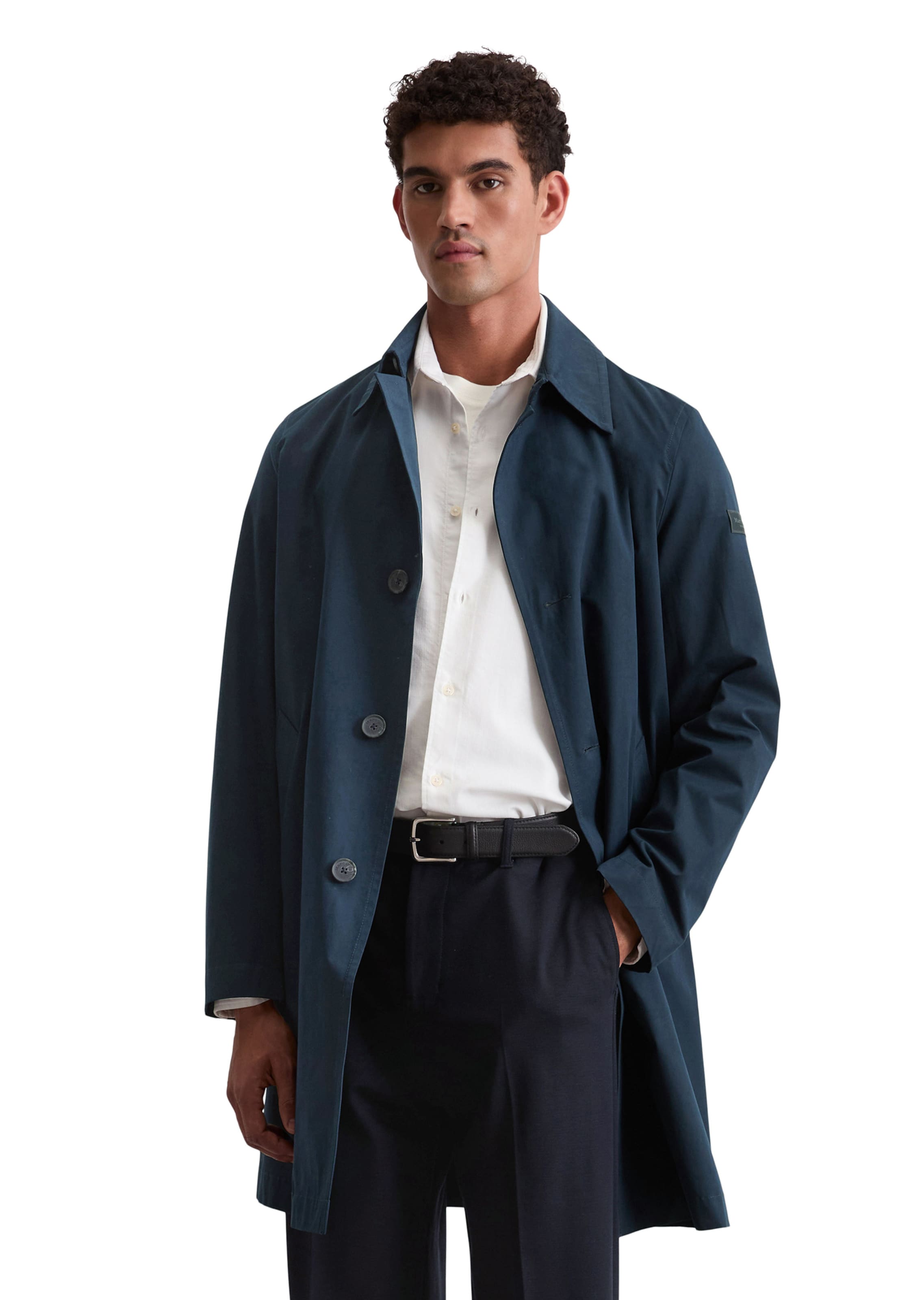 Manteau mi-saison Marc O'Polo en bleu : devant