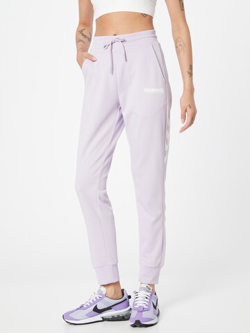 Effilé Pantalon de sport 'LEGACY' Hummel en violet : devant