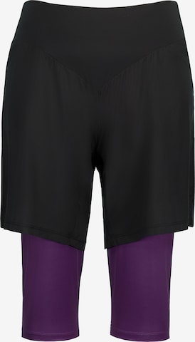 Ulla Popken Skinny Workout Pants in Purple: front