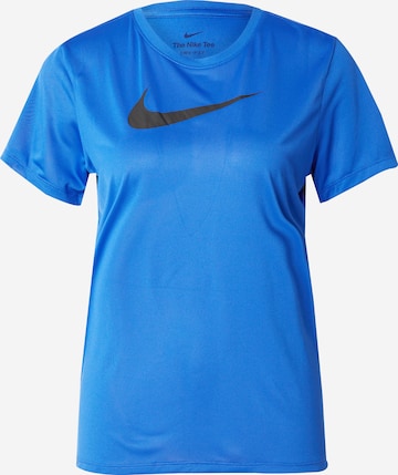 NIKE Функциональная футболка в Синий: спереди