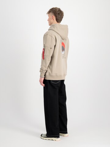 Felpa 'NASA Orbit' di ALPHA INDUSTRIES in beige