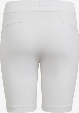 ADIDAS PERFORMANCE Skinny Workout Pants in White