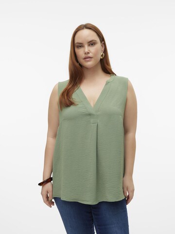 Vero Moda Curve Blouse 'ELVA' in Groen: voorkant