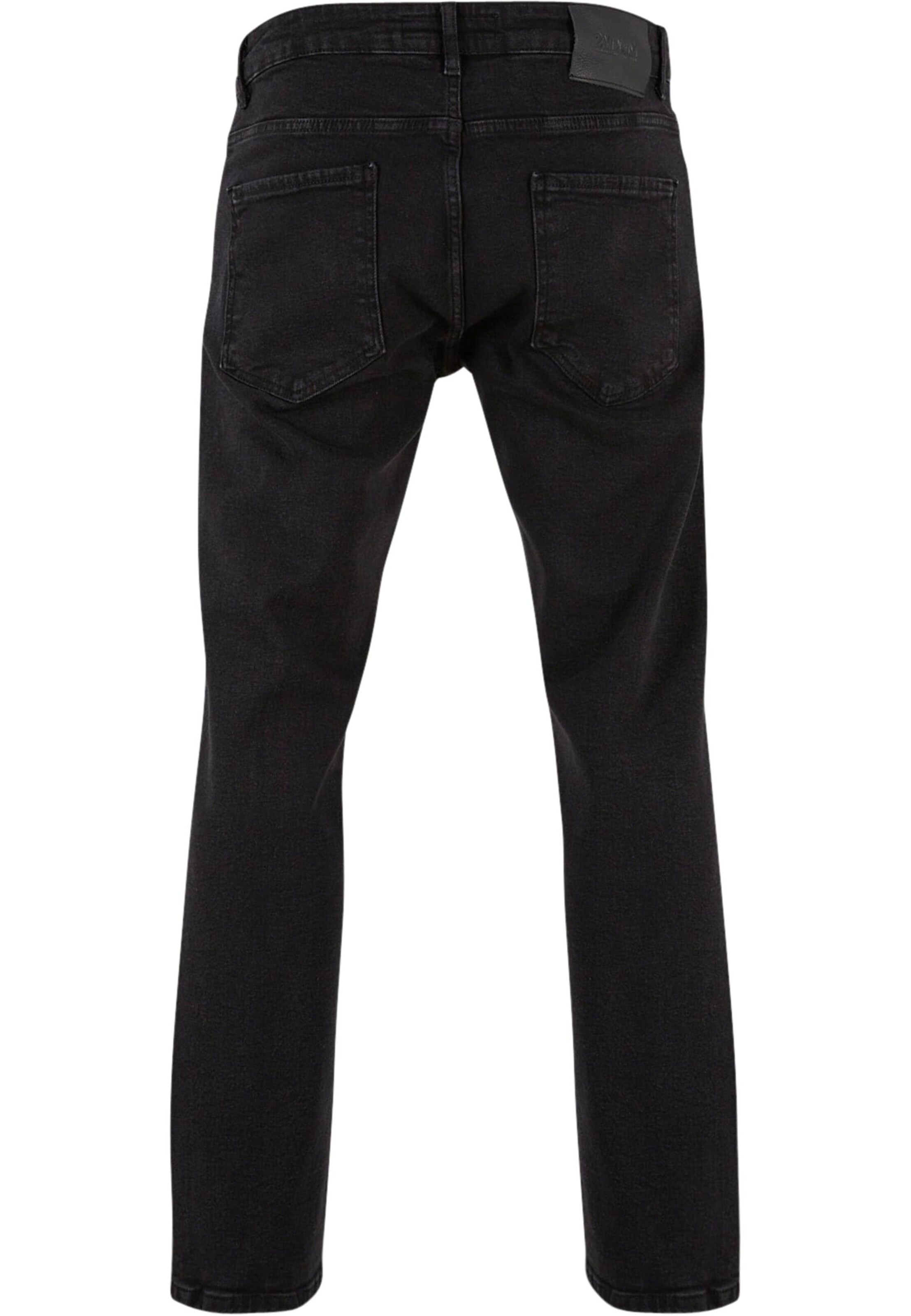 2Y Premium Regular Jeans in Schwarz