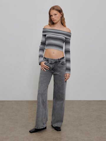 florence by mills exclusive for ABOUT YOU Wide leg Jeans 'Stargaze' in Grey