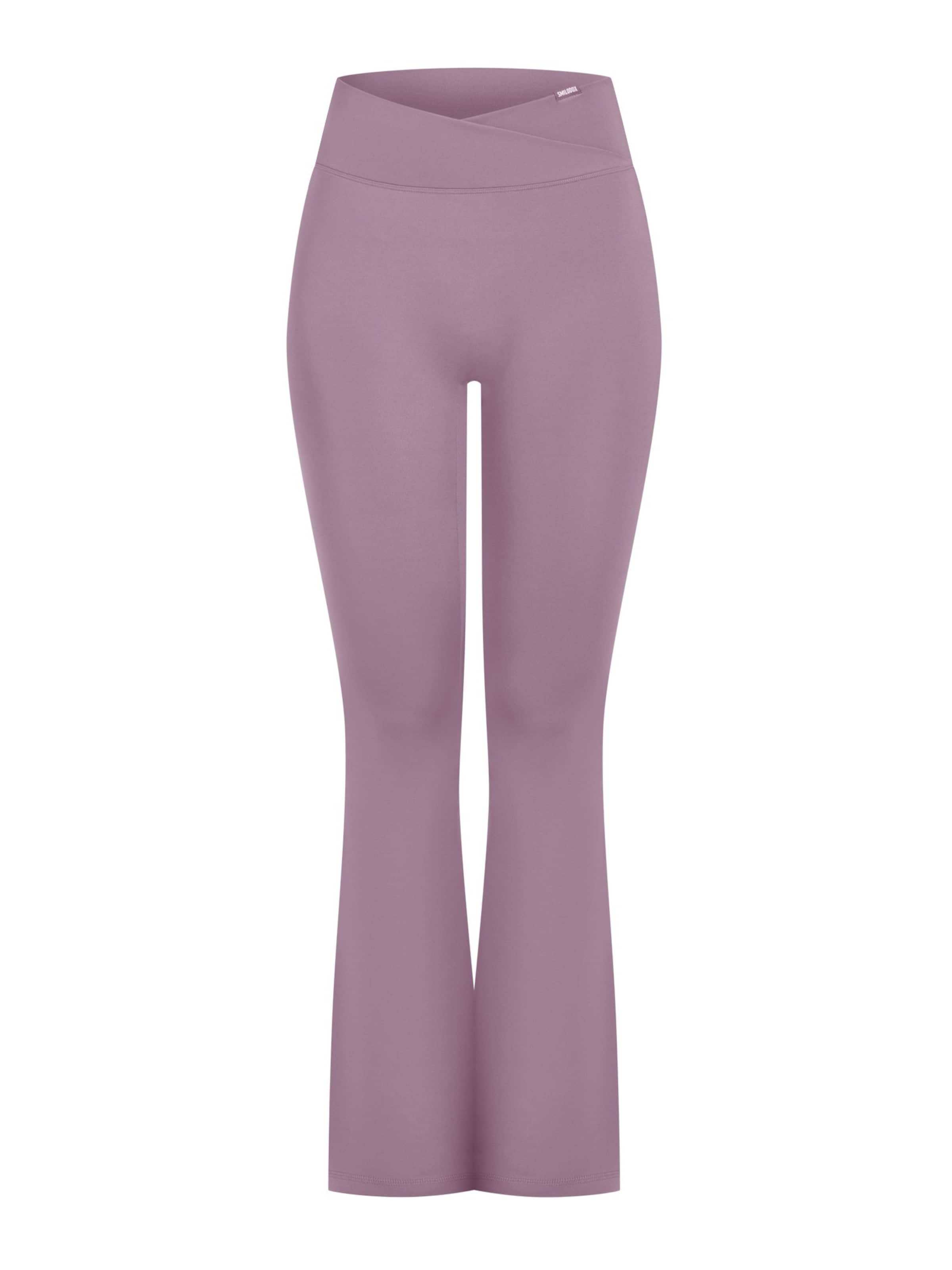 Smilodox Flared Leggings in Purple: front