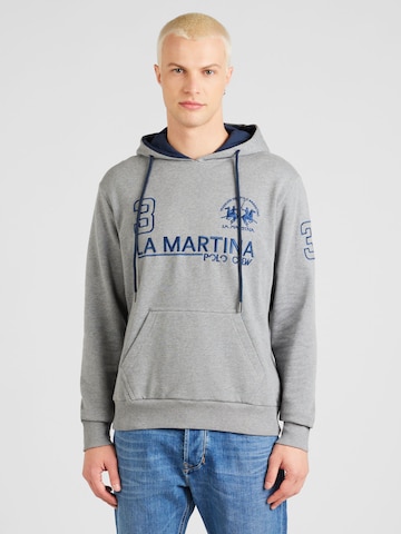 La Martina Sweatshirt in Grijs: voorkant