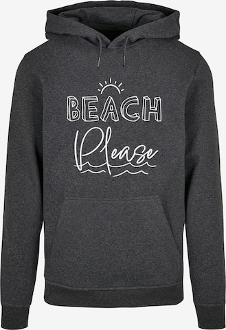 Sweat-shirt 'Beach Please' Merchcode en gris : devant